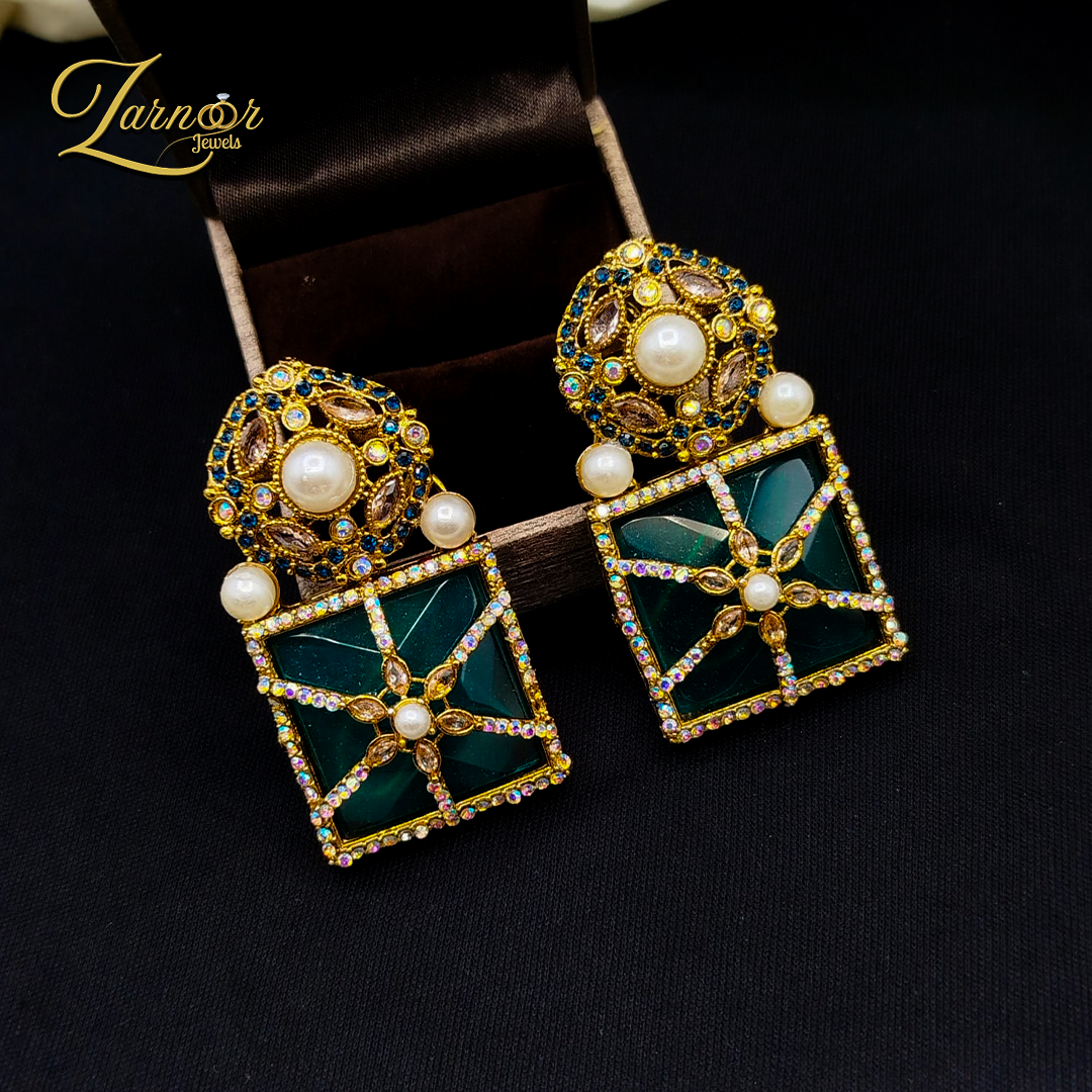 Turkish Stone Work Earrings