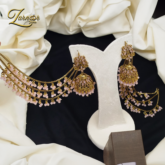 Jhumki with 3 line heavy sahara