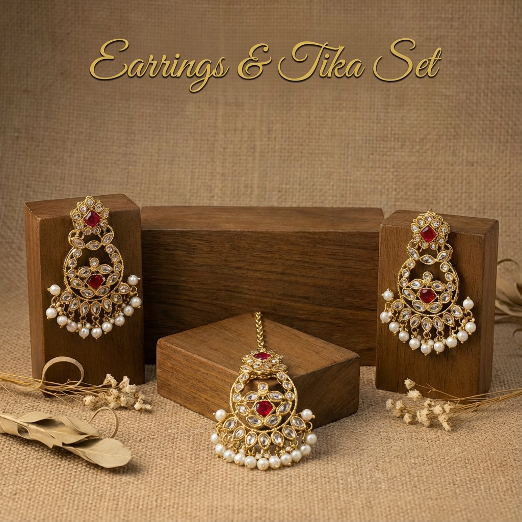 Earrings & Tika Set