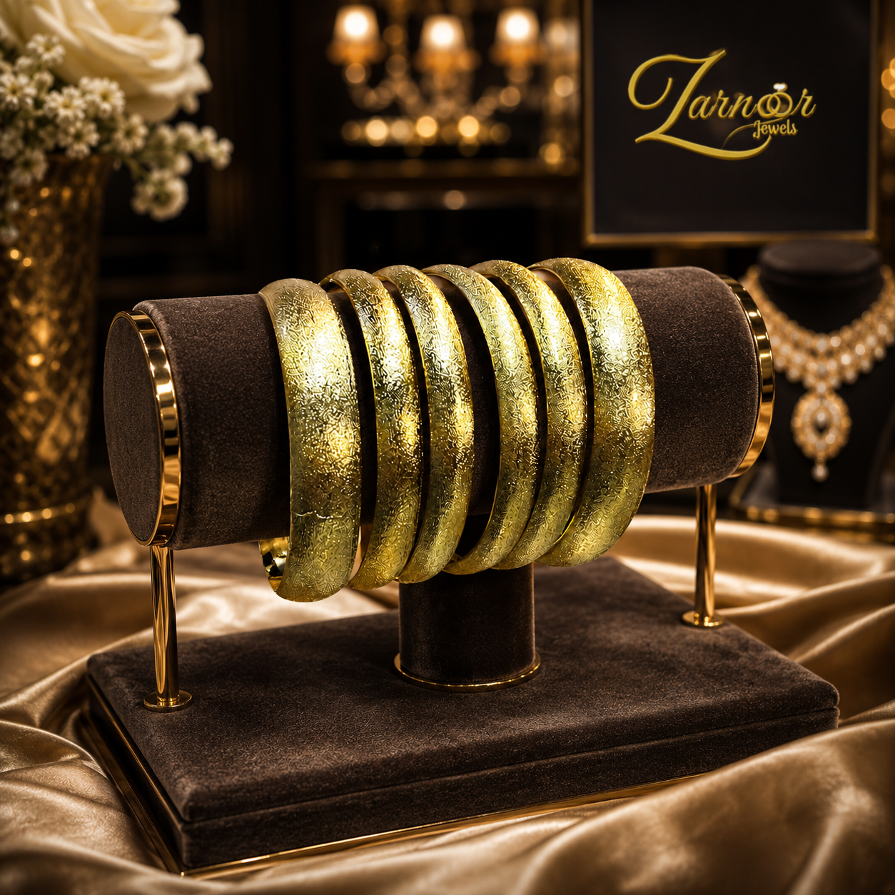 Gold look bangles set