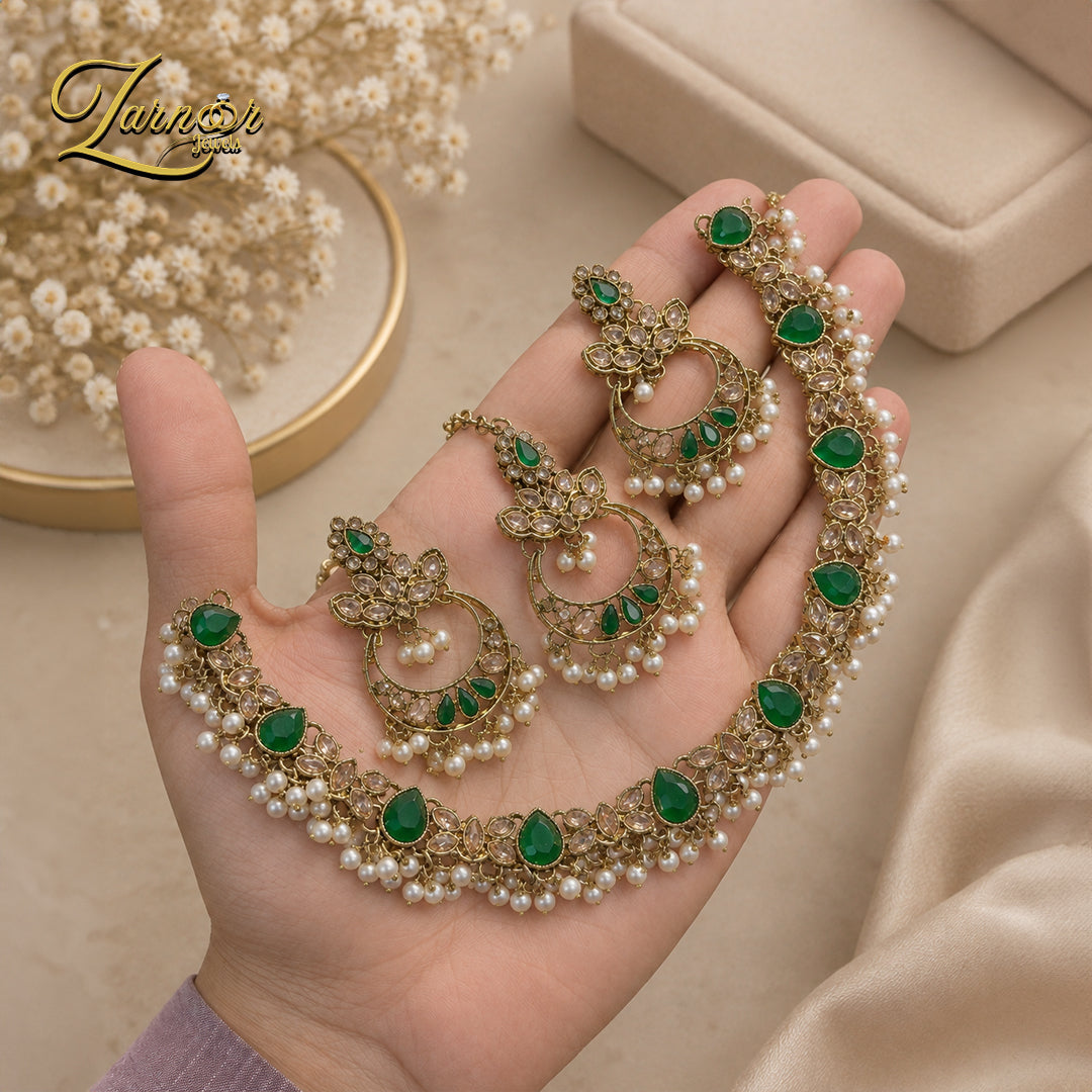 Stylish Crescent Necklace Set