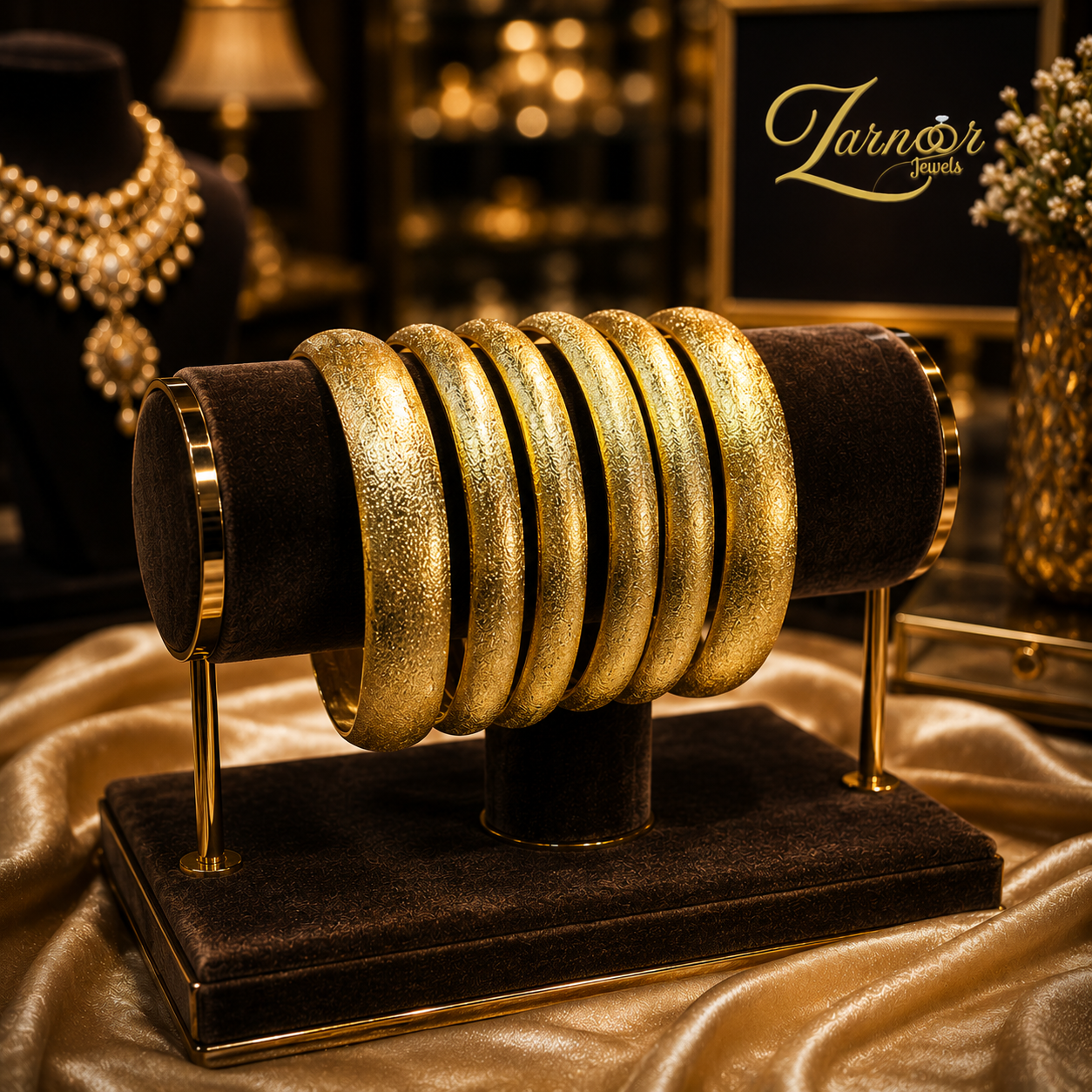 Gold look bangles set