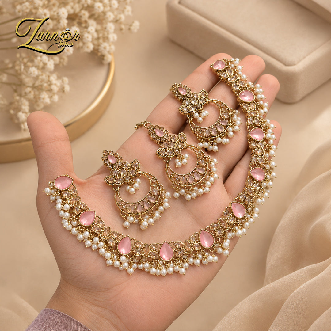 Stylish Crescent Necklace Set