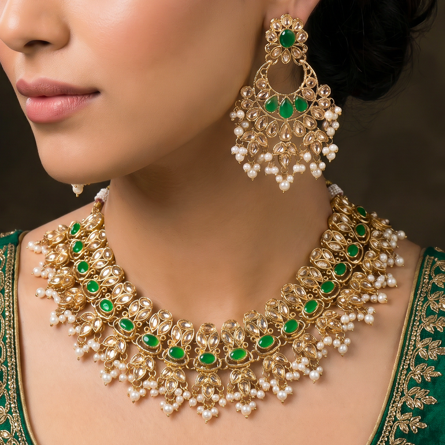 Reverse A.D Necklace Set