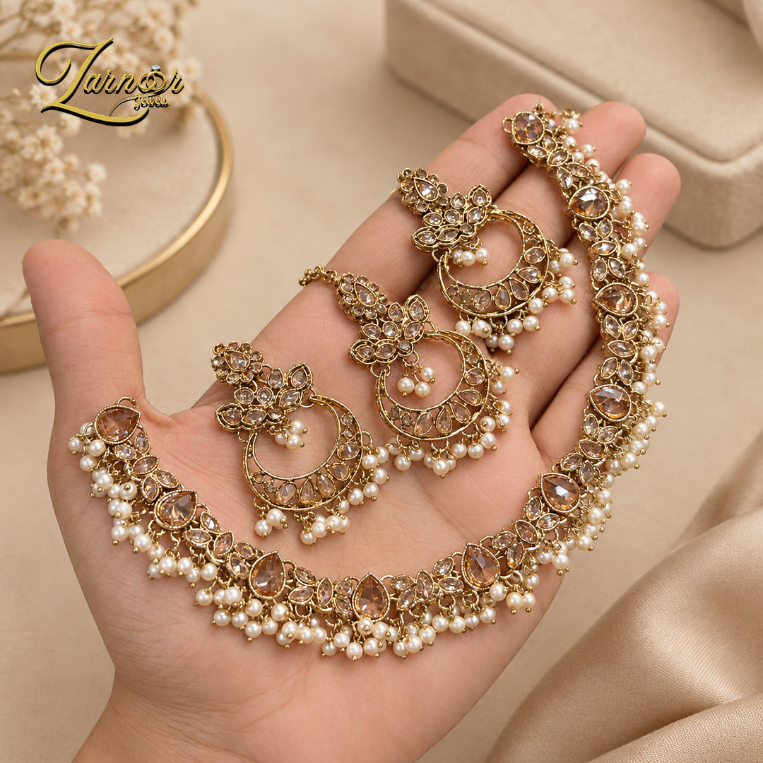 Stylish Crescent Necklace Set