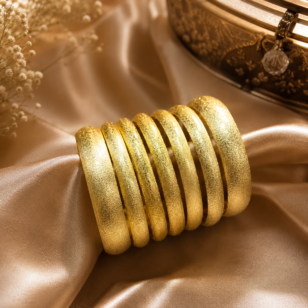 Gold look bangles set