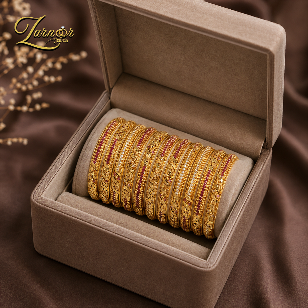 Gold plated Bangles Set