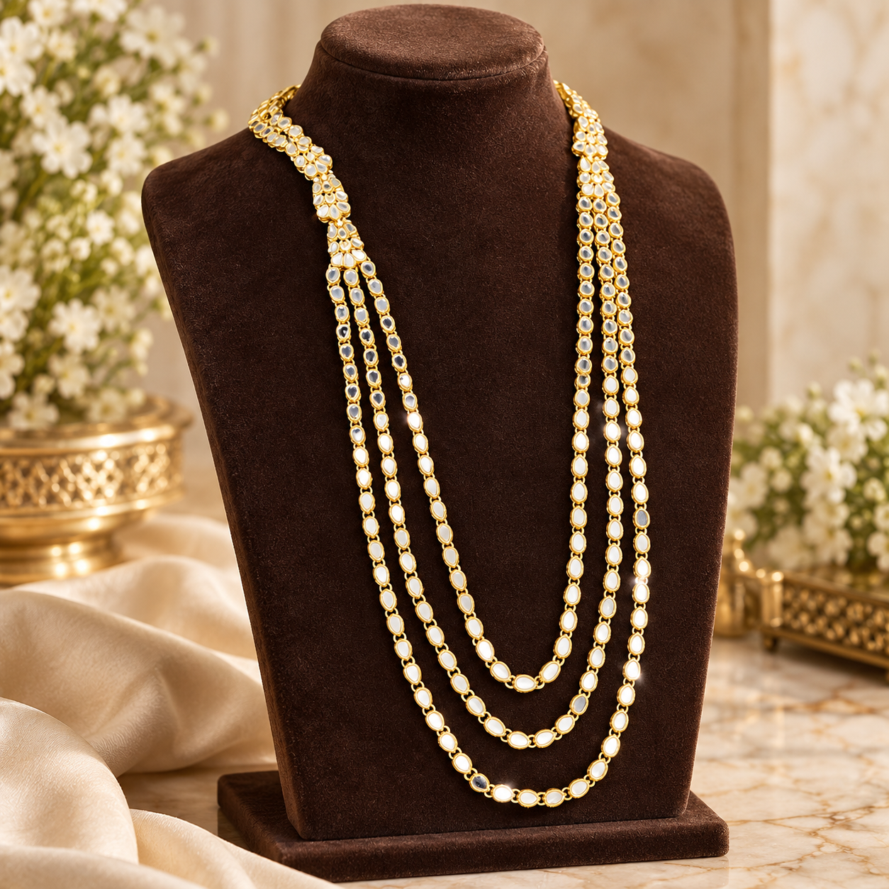 3 layer Kundan Mala