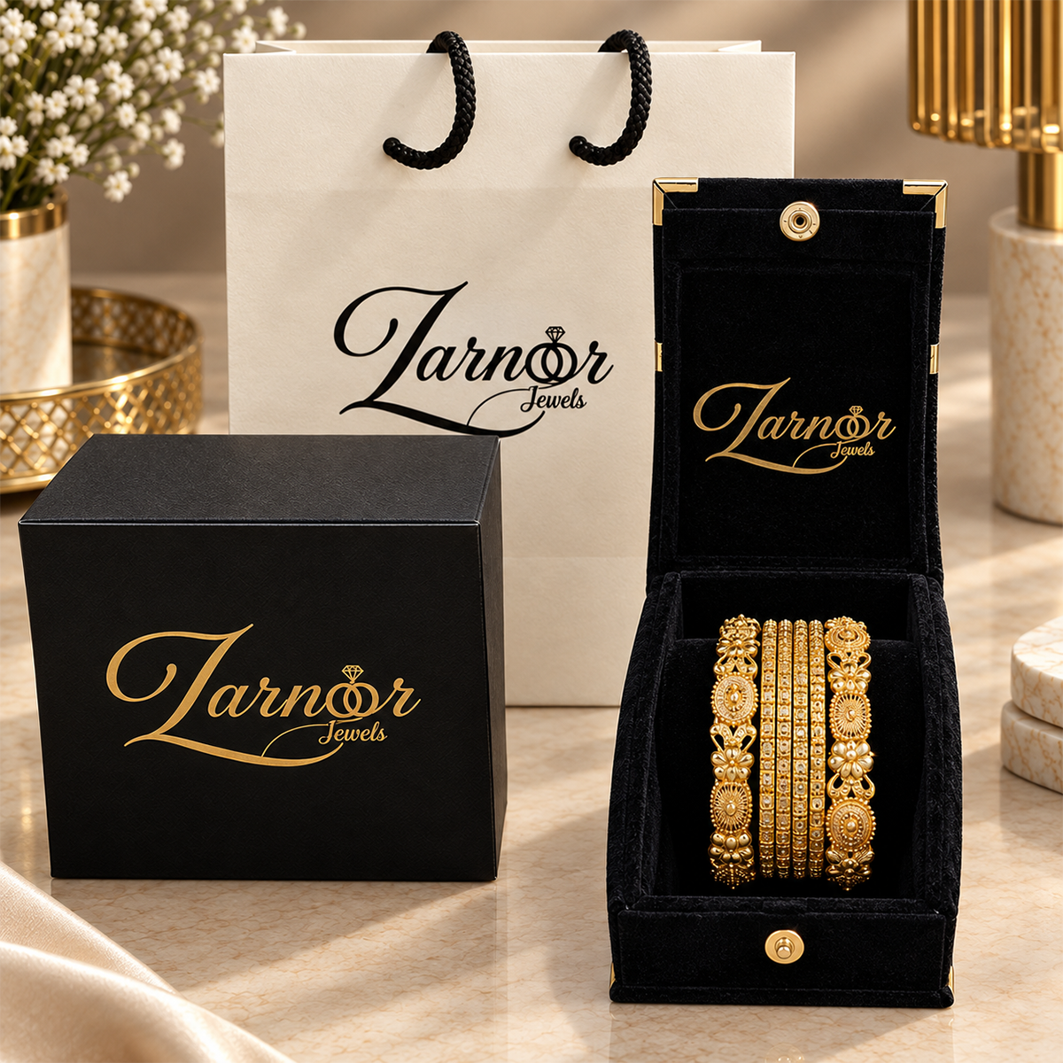 Royal Gold Look Bangles