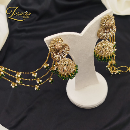 Stylish Jhumki with 3 line Sahara