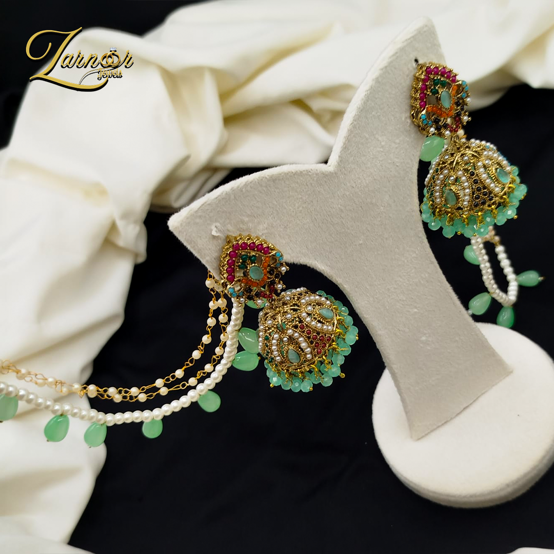 Noraten jhumki with 3 line Sahara