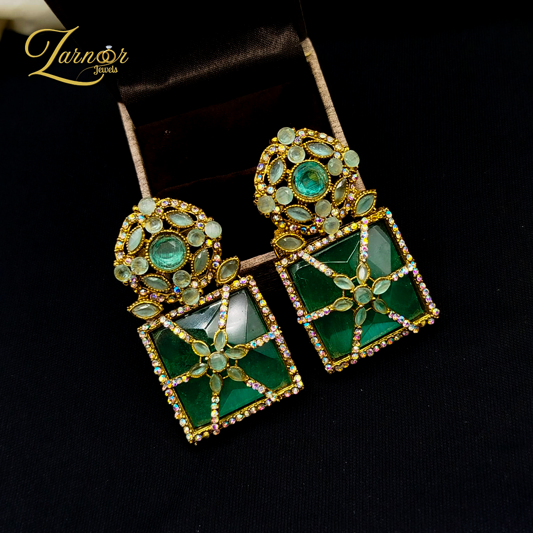 Turkish Stone Work Earrings
