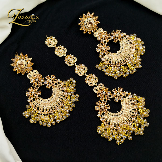 Stylish Earrings with Heavy Tika