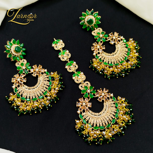 Stylish Earrings with Heavy Tika