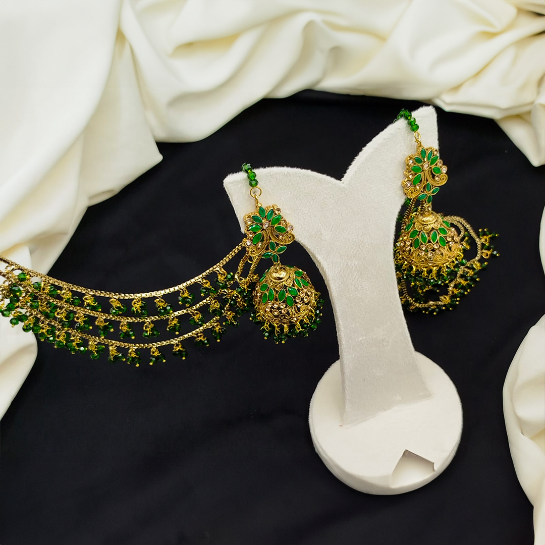 Jhumki with 3 line heavy sahara