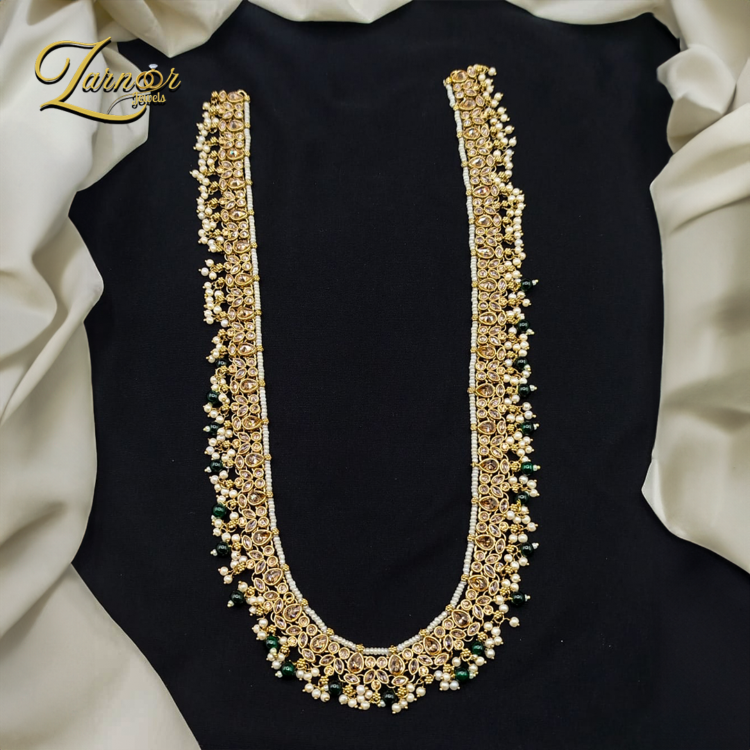 Reverse A.D Bridal Set with Stylish Mala