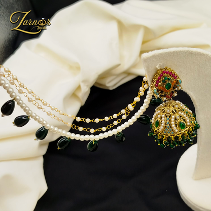 Noraten jhumki with 3 line Sahara