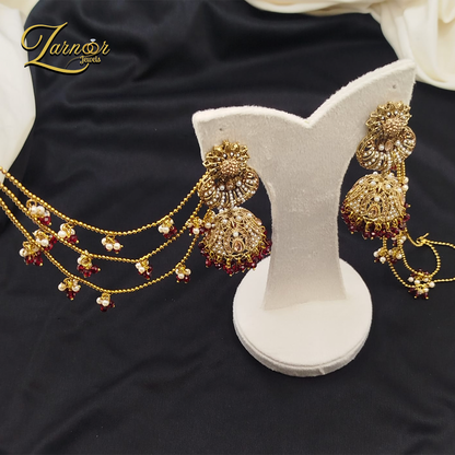 Stylish Jhumki with 3 line Sahara