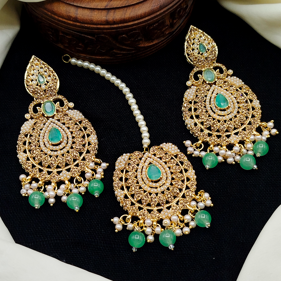 Stylish Earrings with heavy tika