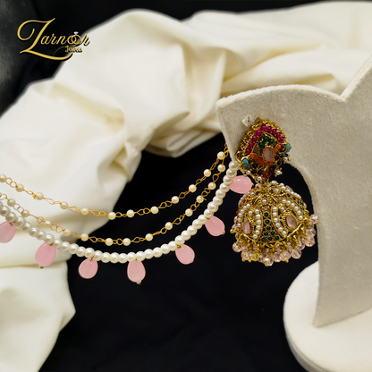 Noraten jhumki with 3 line Sahara