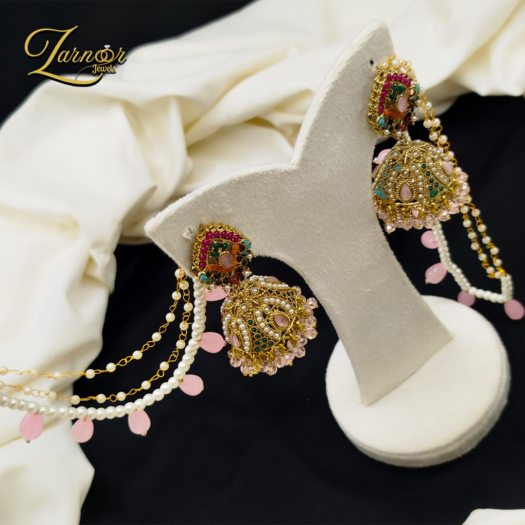 Noraten jhumki with 3 line Sahara