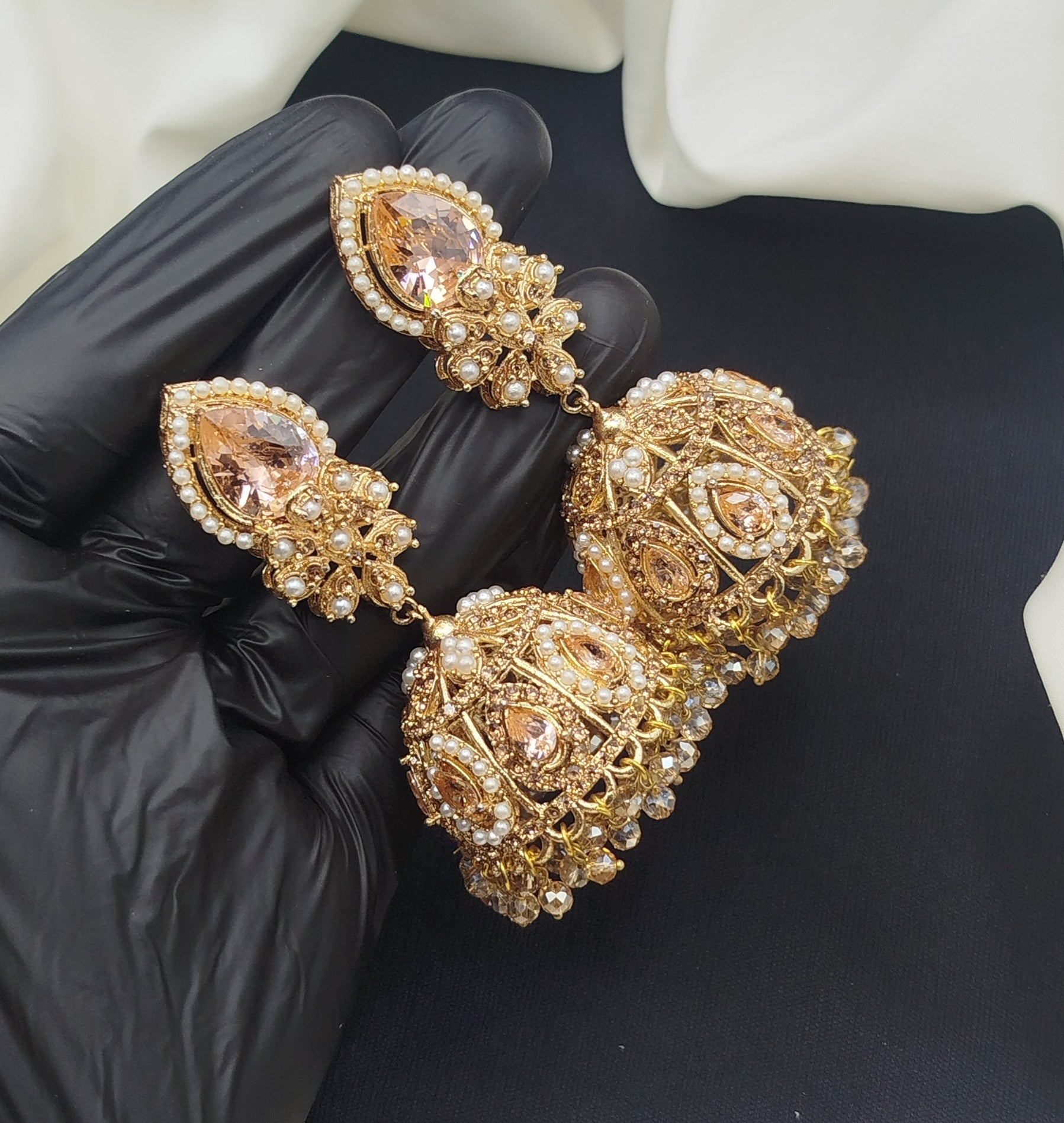 Stone work jhumki