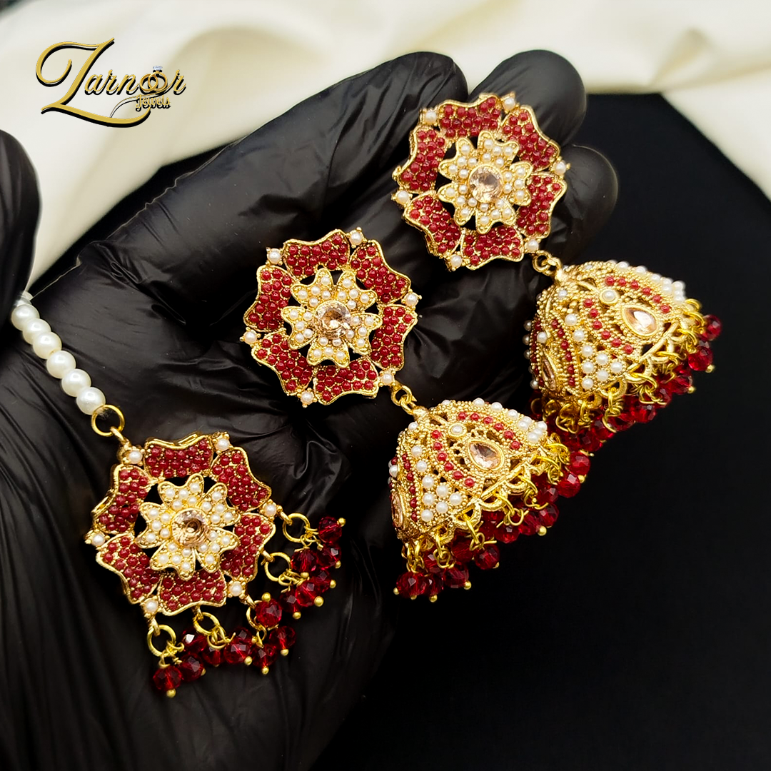 Mallow Jhumki Tika