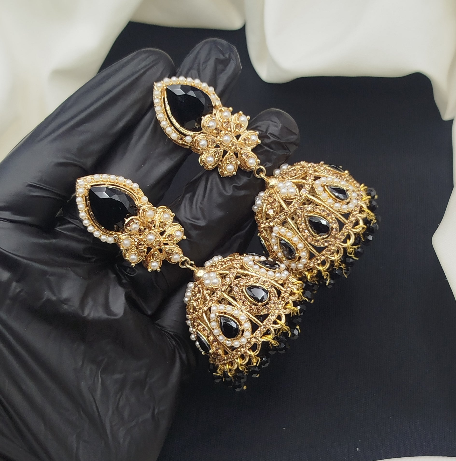 Stone work jhumki