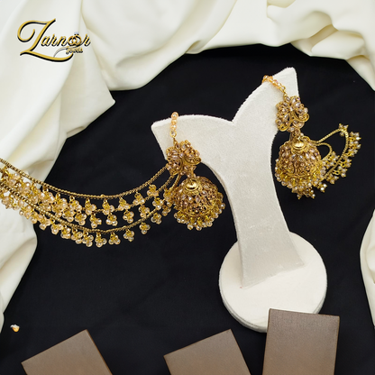 Jhumki with 3 line heavy sahara