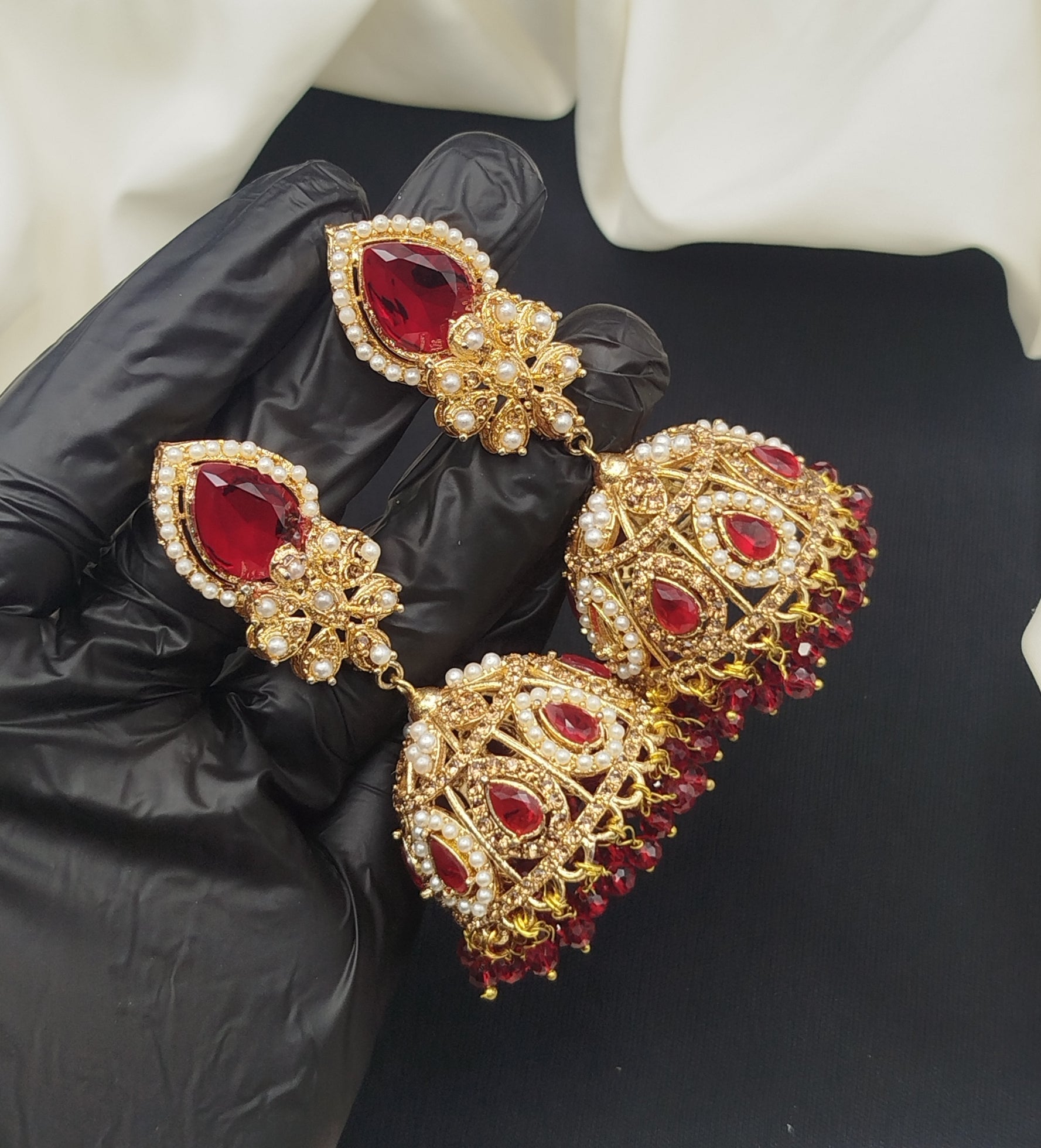 Stone work jhumki
