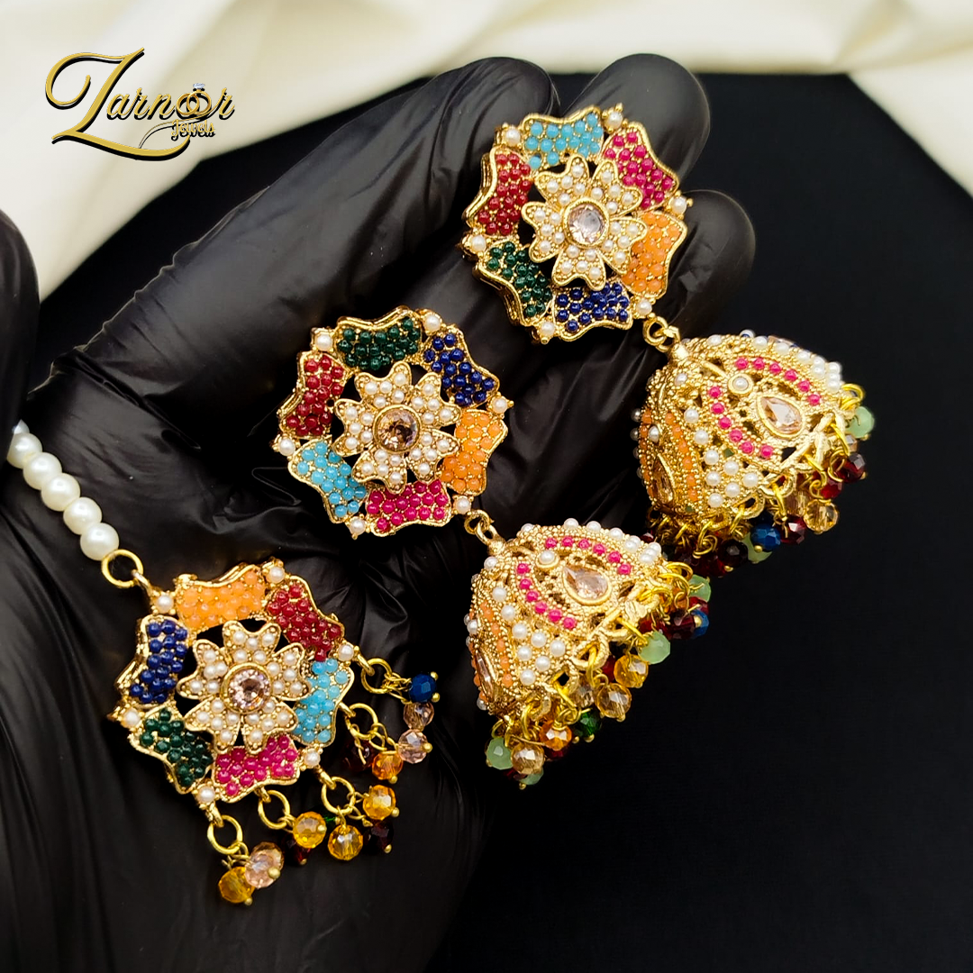 Mallow Jhumki Tika