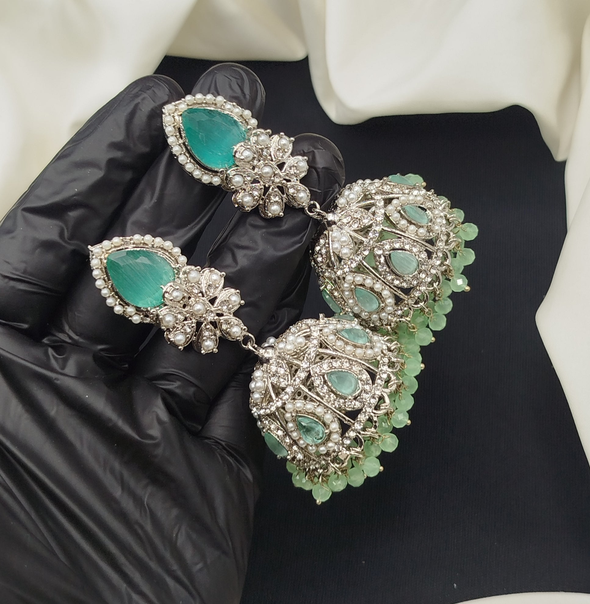 Stone work jhumki
