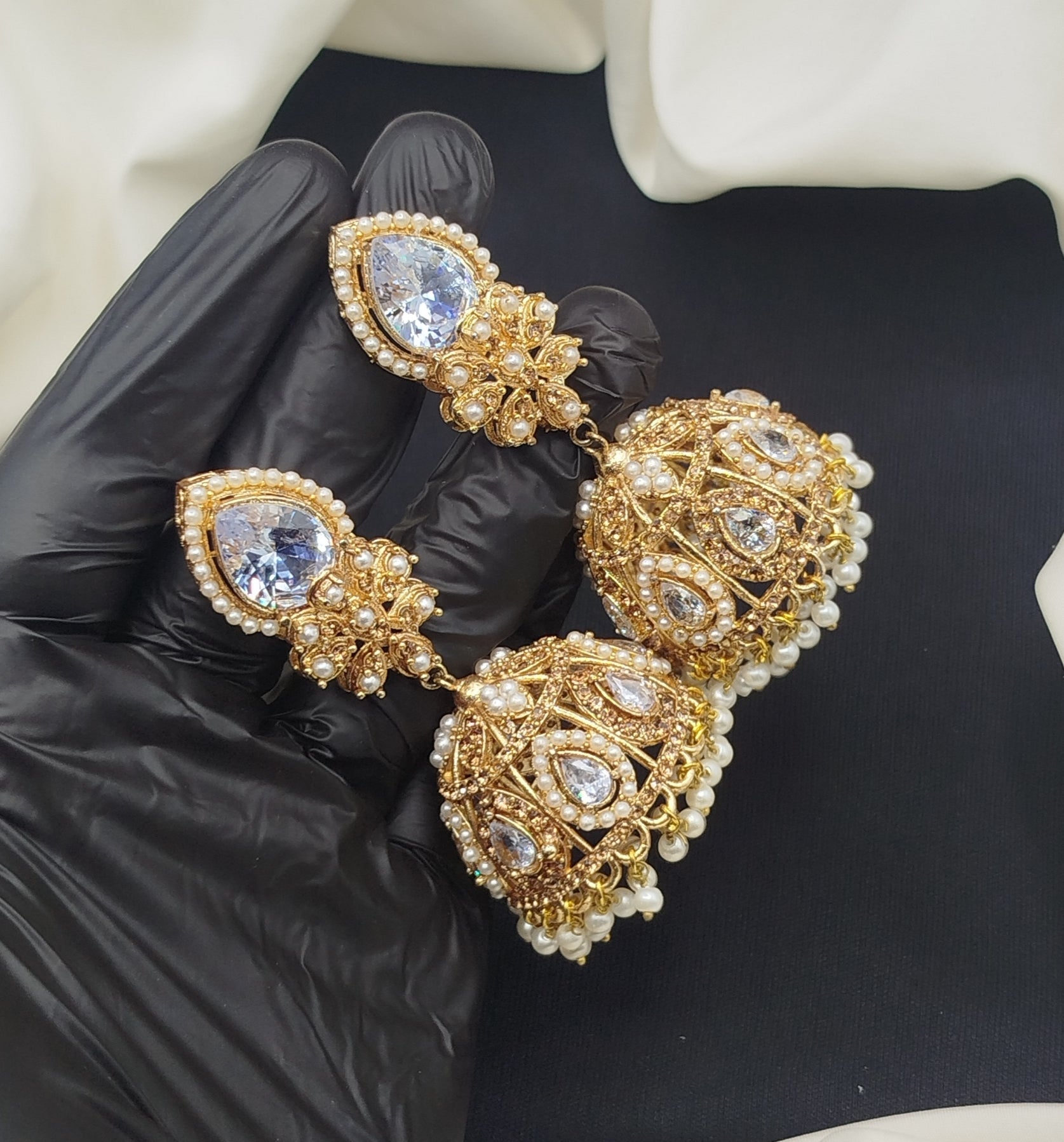 Stone work jhumki