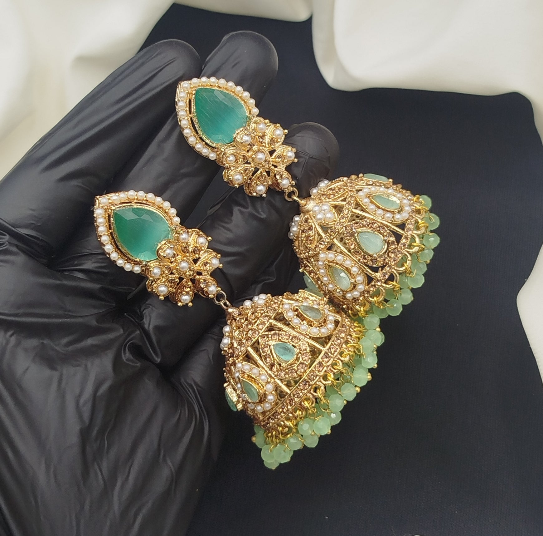 Stone work jhumki