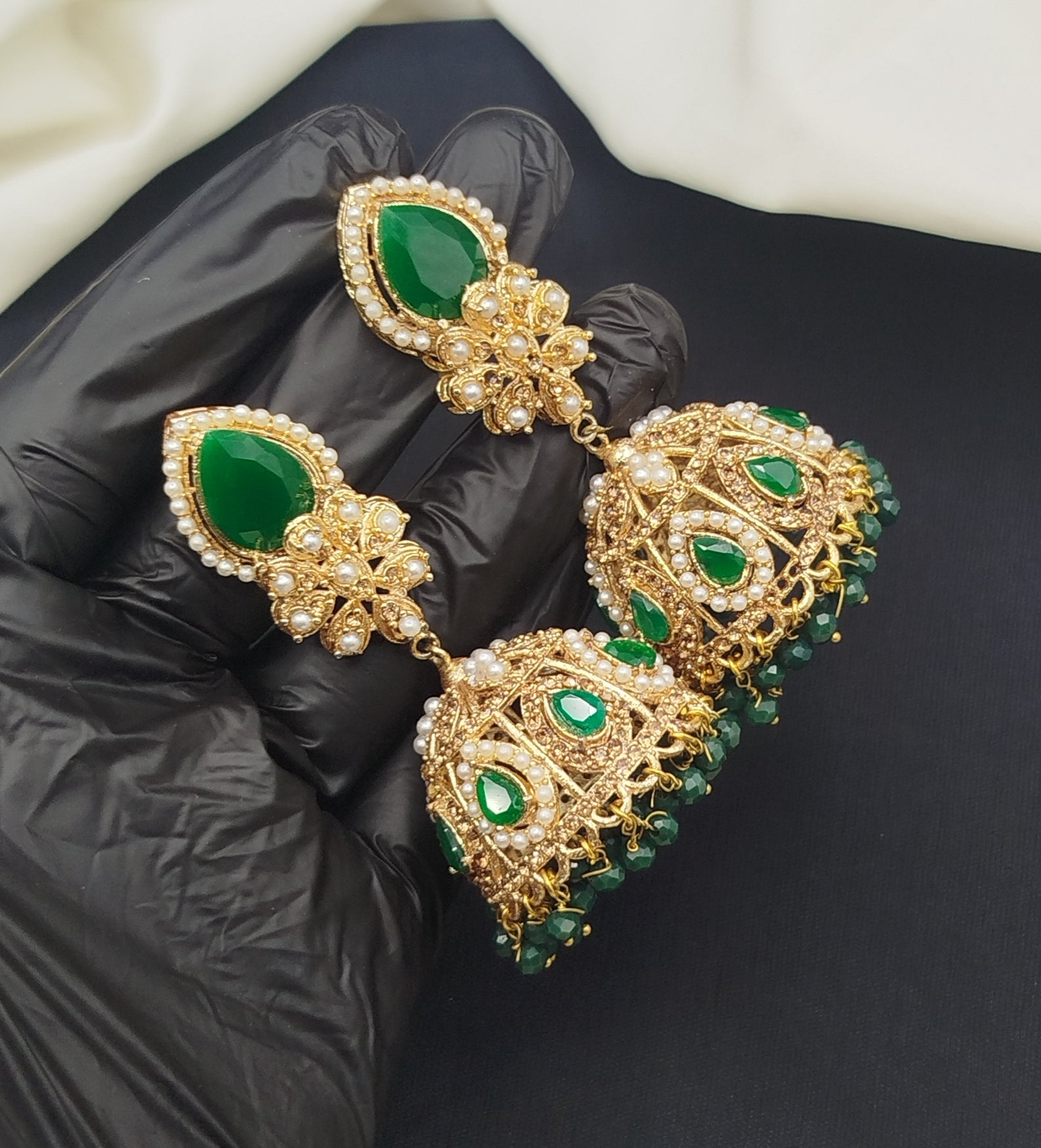 Stone work jhumki