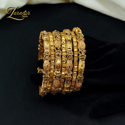 Gold style bangles set