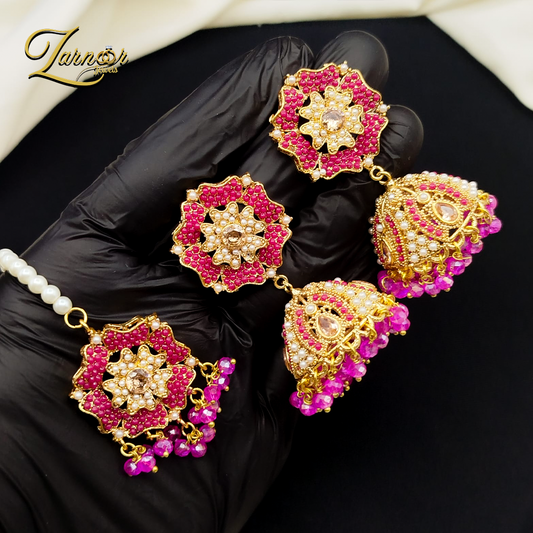 Mallow Jhumki Tika